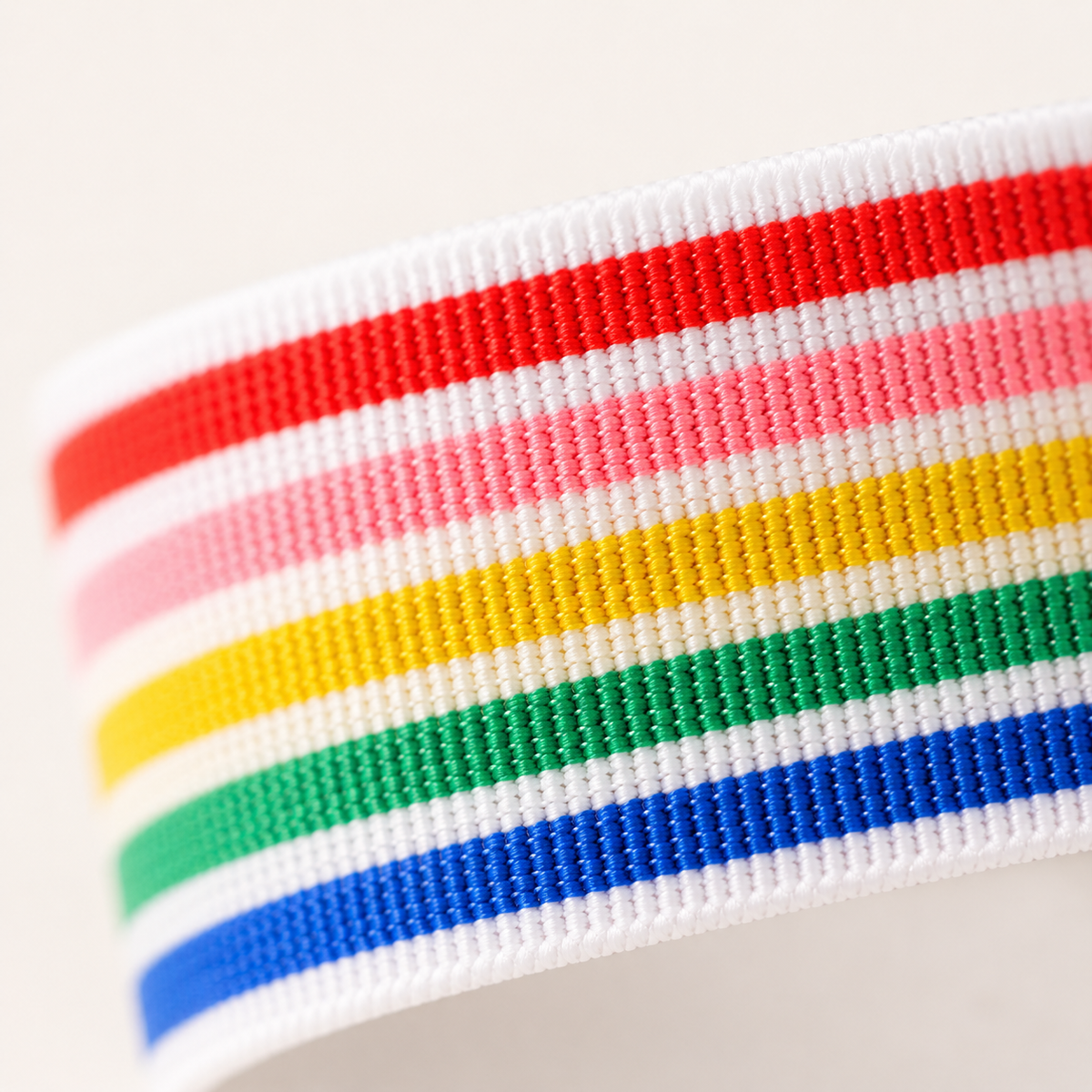 11mm multi coloured elastic ie456, macro view