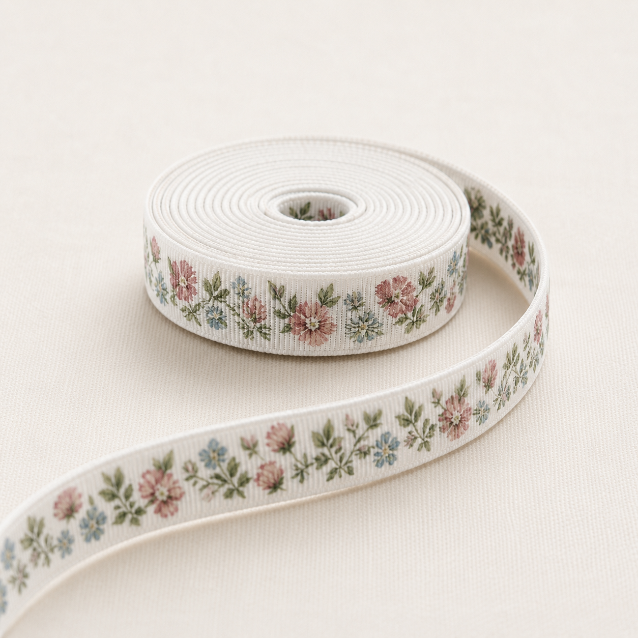 13mm floral printed elastic, hero view