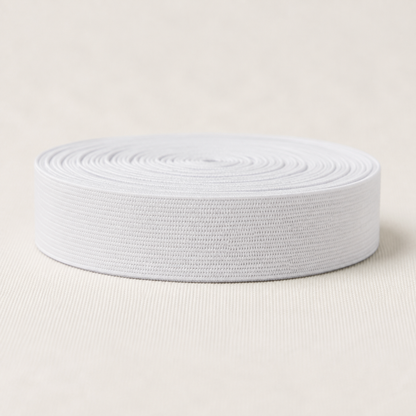 18mm white elastic ie237, side view