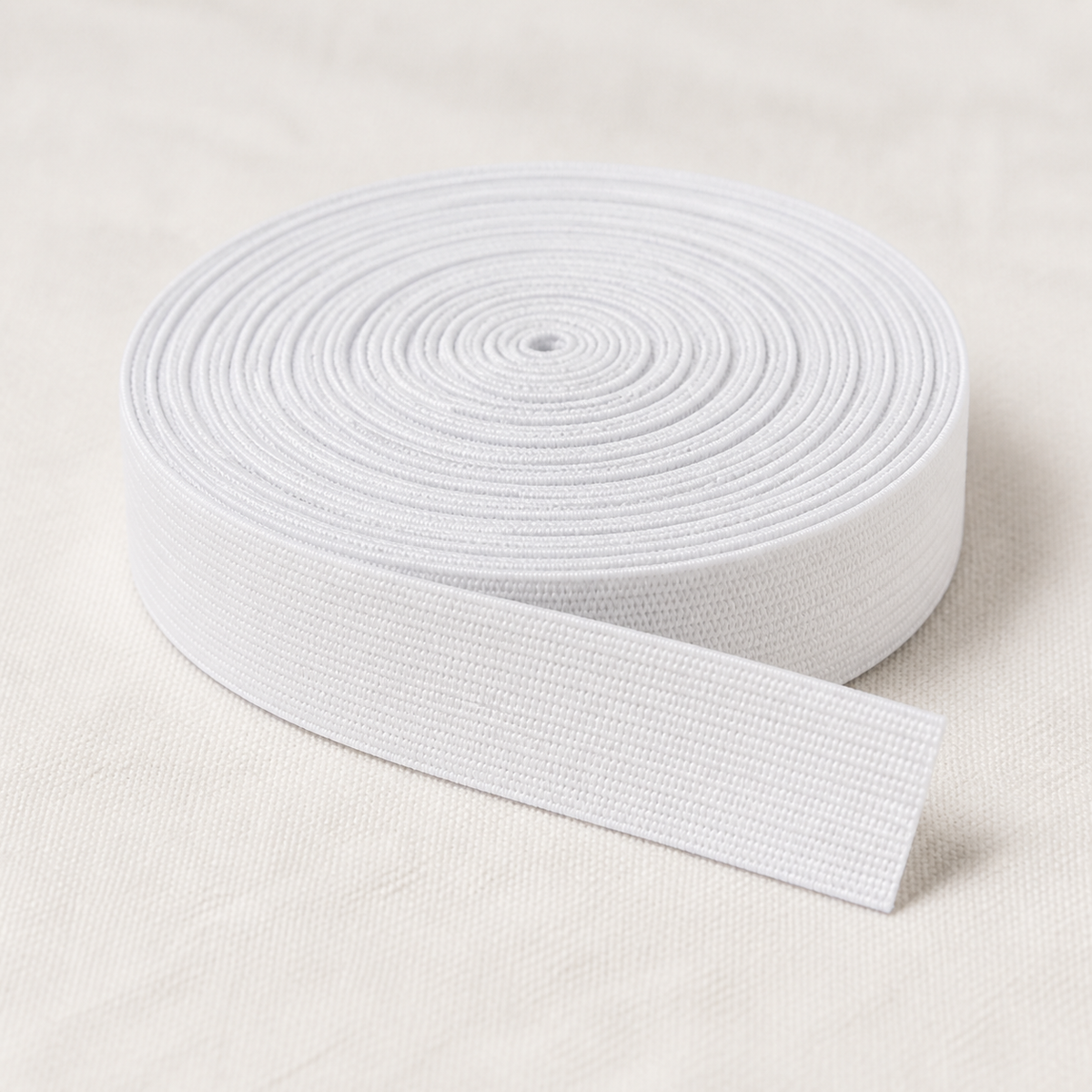 18mm white elastic on a roll