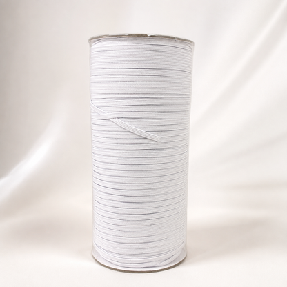 3mm White Braided Elastic – 180m Reel