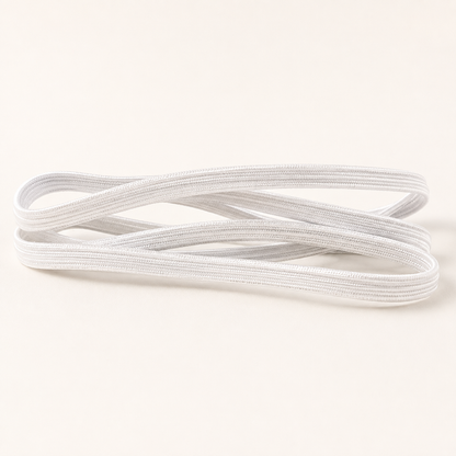 3mm White Braided Elastic – 180m Reel