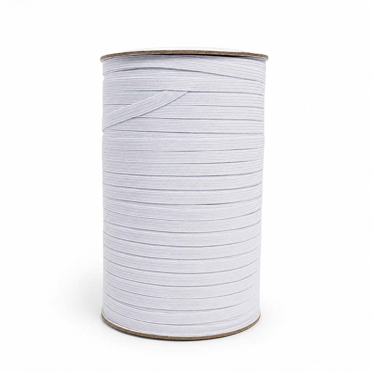6mm White Braided Elastic Reel