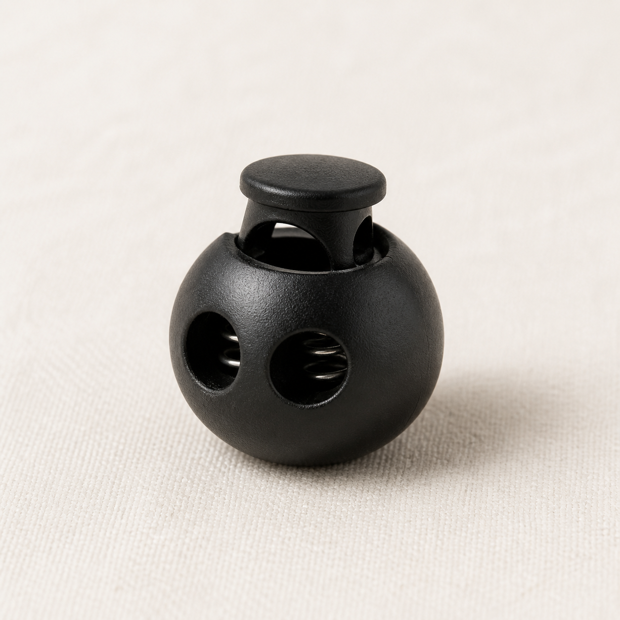 Bomb shaped black cord stopper